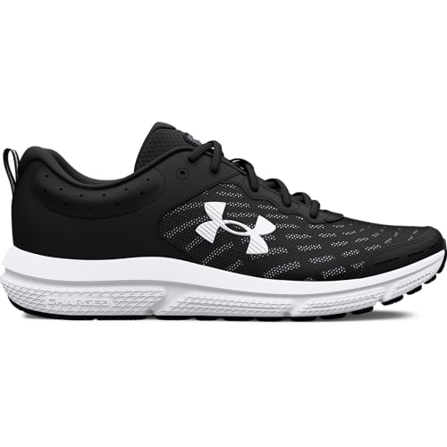 Under Armour Men's Charged Assert 10, (001) Black/Black/White, 9.5, US ProductsLogo