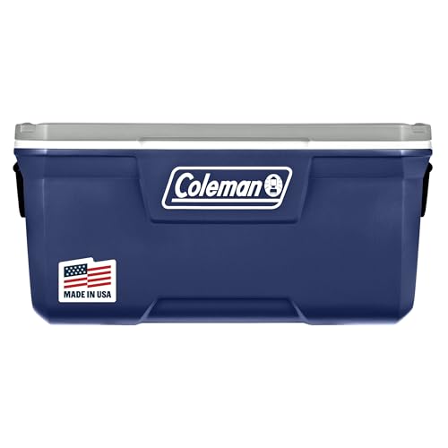 Coleman Classic Series Insulated Portable Cooler, Leak-Resistant Outdoor Hard Cooler Keeps Ice up to 5 Days, 52/70/120/150 Quart ProductsLogo