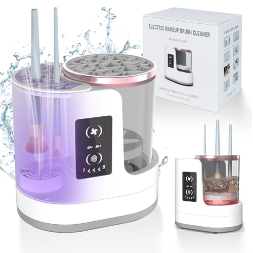 3 IN 1 Electric Makeup Brush Cleaner Machine With Makeup Brush Dryer-Holder-Portable Automatic USB Cosmetic Brushes Cleaner Tool for All Size Beauty Makeup Brush Set,Contour, Eyeshadow, Blush Brush ProductsLogo