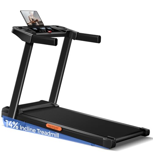 3-in-1 Treadmill with 14% Incline, Portable Treadmills for Home with Handle, Foldable Treadmills with 300 Lbs Weight Capacity, 3.0HP Quiet Walking Pad Treadmill, Three Touch Screen ProductsLogo