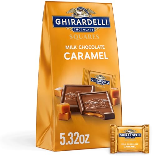 GHIRARDELLI Milk Chocolate Squares with Caramel Filling, 5.32 OZ Bag ProductsLogo