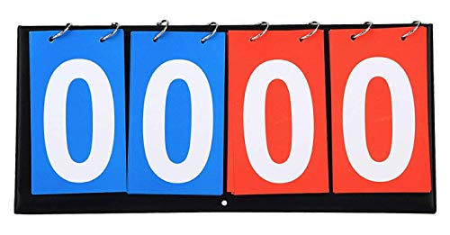 LIUSM 4-Digital Portable Table Top Scoreboard Flipper, Multi Sports Score Flip Scoreboard Score Keeper ProductsLogo