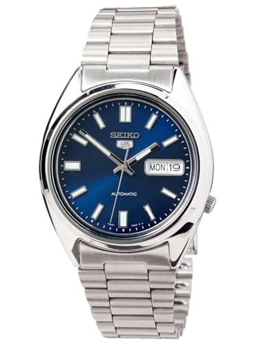 SEIKO 5 Automatic Blue Dial Stainless Steel Men's Watch SNXS77 ProductsLogo
