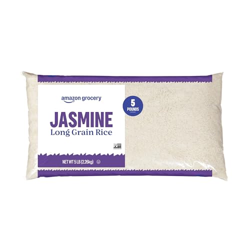 Amazon Grocery, Jasmine Long Grain Rice, 5 Lb (Previously Happy Belly, Packaging May Vary) ProductsLogo
