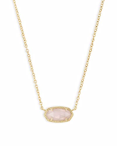 Kendra Scott Elisa Pendant Necklace for Women, Fashion Jewelry, 14k Gold-Plated, Rose Quartz ProductsLogo