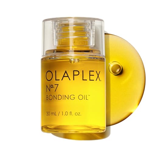 Olaplex No. 7 Bonding Oil, Concentrated High Shine Oil, Heat Protectant, Visibly Smooths & Softens Hair, Added Color Vibrancy, Up to 72 Hour Frizz Control, For All Hair Types, 1 fl oz ProductsLogo