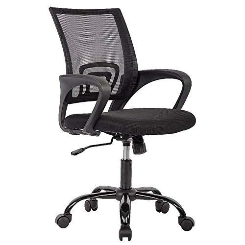 BestOffice Office Chair Ergonomic Cheap Desk Chair Mesh Computer Chair Lumbar Support Modern Executive Adjustable Stool Rolling Swivel Chair for Back Pain (Black) ProductsLogo