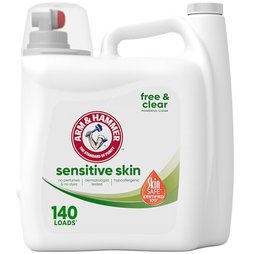 ARM & HAMMER Sensitive Skin Free Clear, 140 Loads Liquid Laundry Detergent, 140 Fl oz ProductsLogo