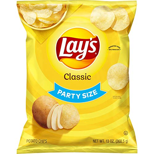 Lay's Classic Potato Chips Snacks, Gluten Free Chips, Party Size, 13oz Bag ProductsLogo