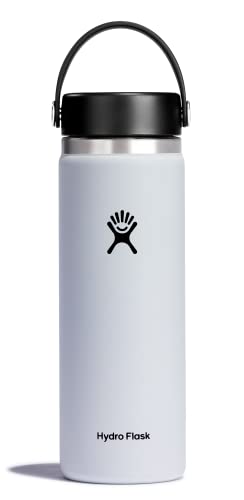 Hydro Flask Water Bottle - Insulated Stainless Steel - Wide Mouth Flex Lid, Non Spill, Leakproof and Refillable in 20 Oz ProductsLogo