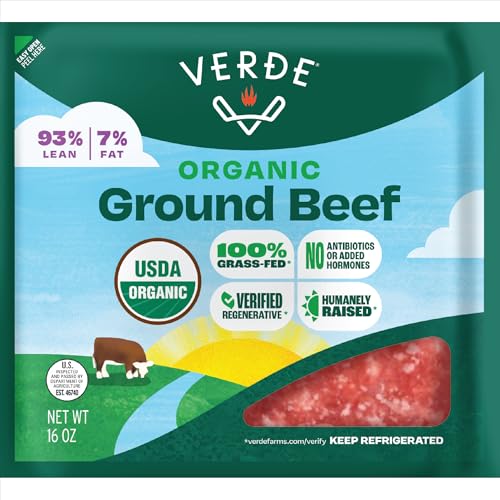 Verde Farms, Ground Beef 93% Lean/7% Fat, Organic, Grass-Fed, 1 lb ProductsLogo