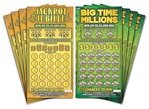 Larkmo Prank Gag Lottery Tickets - 8 Total Tickets, 4 of Each Winning Ticket Design, These Scratch Off Cards Look Super Real Like A Real Scratcher Joke Lotto Ticket, Win 10,000 or $50,000 ProductsLogo