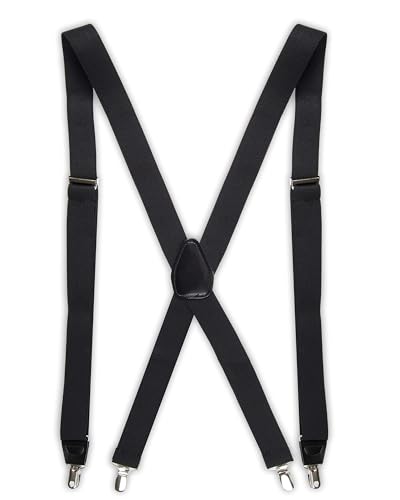 Dockers Men's Solid Suspender ,Black, ProductsLogo