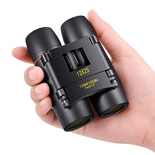 POLDR 12X25 Small Pocket Binoculars Compact Adults,Mini Kids Binoculars Boys for Bird Watching,Concert Theater Opera ProductsLogo