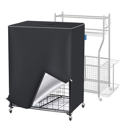 Garage Sports Equipment Organizer Cover, Ball Storage Rack Cover Outdoor, 600D Oxford, Waterproof and Dustproof, 38 "L x 18" W x 45 "H - Protecting Your Sports Equipment and Toys.(Cover Only) ProductsLogo