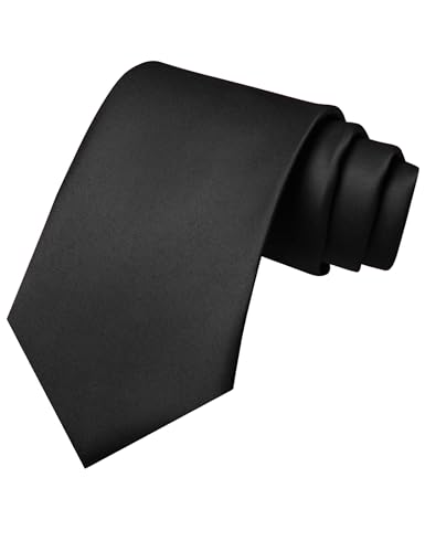 JEMYGINS Black Tie Silk Necktie for Men Business and Wedding ProductsLogo
