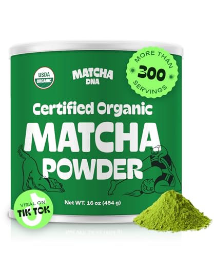 MATCHA DNA Certified Organic Matcha Green Tea Powder (16 oz TIN CAN) ProductsLogo