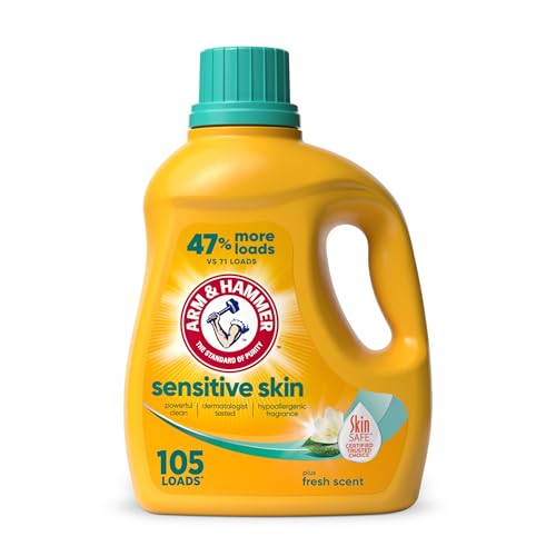 ARM & HAMMER Sensitive Skin Liquid Laundry Detergent, Fresh Scent, 105 fl oz, 105 Loads ProductsLogo