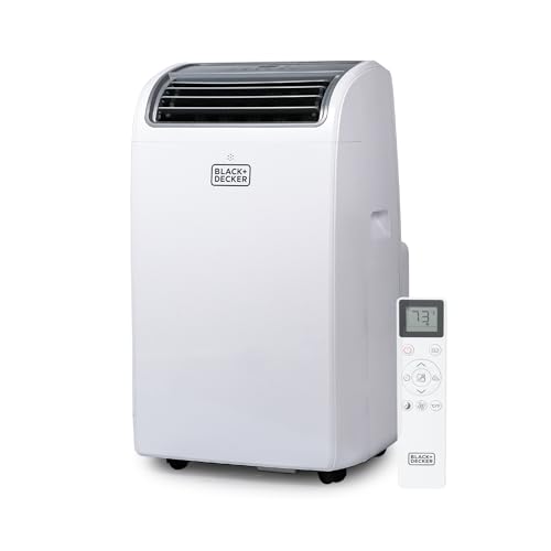 BLACK+DECKER Smart Portable Air Conditioner, 14,000 BTU (10,200 BTU SACC) for Rooms up to 700 Sq. Ft., Smart Portable AC with Follow Me Remote and Window Kit, BPACT14WT, White ProductsLogo