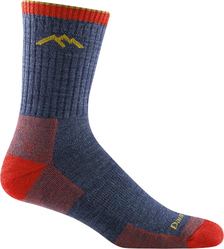 Darn Tough Vermont - Style #1466 - Men's Merino Wool Hiker Micro Crew Cushion Socks - Blue/Denim, Large ProductsLogo