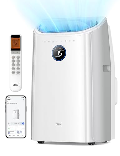 Dreo Portable Air Conditioners, 12,000 BTU AC Unit for Bedroom with Drainage-free Cooling, 46dB Quiet, APP/Voice/Remote, 24h Timer with Fan & Dehumidifier, Smart Standing AC for Room Indoors, AC515S ProductsLogo