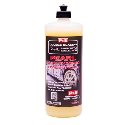 P&S Professional Detail Products Pearl Auto Shampoo – High-Foaming, pH-Balanced Car Wash Soap, Biodegradable, Safe for All Finishes, Lemon Scent, Foam Cannon & Bucket Wash - 1 Quart ProductsLogo