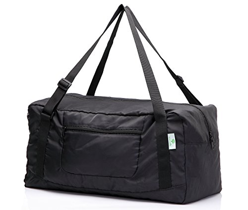 HOLYLUCK Foldable Travel Duffel Bag For Women & Men Luggage Great for Gym (black) One_Size ProductsLogo