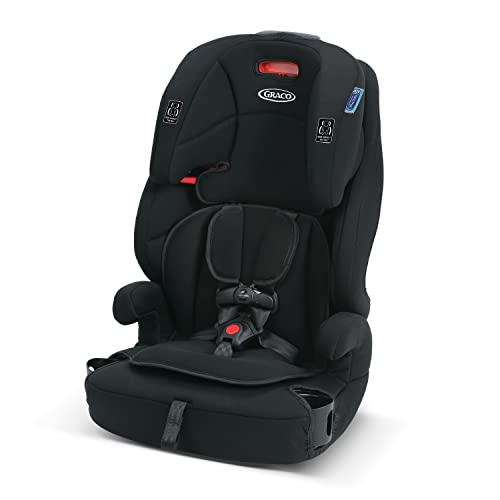 Graco Tranzitions 3-in-1 Harness Booster Car Seat, Forward Facing Car Seat, Highback, to Backless Booster, Black ProductsLogo