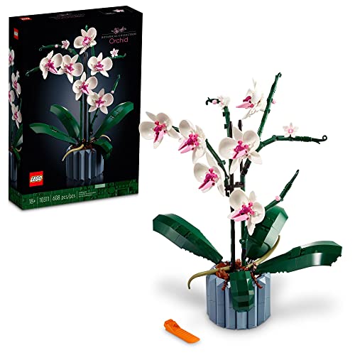 LEGO Botanicals Orchid - Artificial, Fake Indoor Flowers Building Set for Home, Kitchen, Desk Decoration, Adults Ages 18+ - Gift for Birthdays - 10311 ProductsLogo