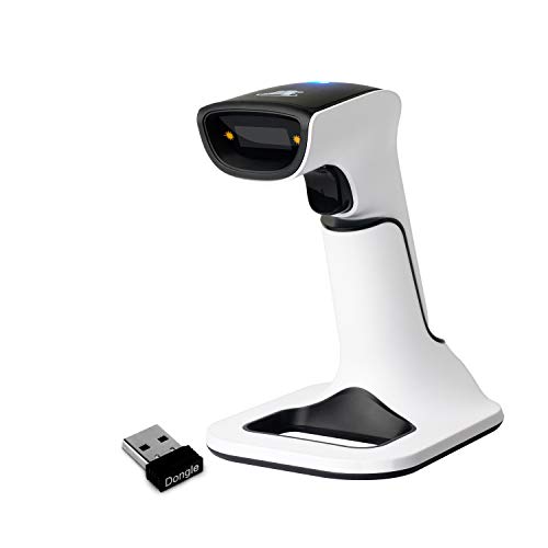 ScanAvenger Wireless Portable 1D&2D with Stand Bluetooth Barcode Scanner: 3-in-1 Handheld Scanner, Rechargeable Battery for Inventory - USB Bar Code/QR Reader (1D&2D with Next Gen Stand) ProductsLogo