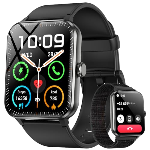 Blackview 2025 Smart Watch (Answer/Make Calls), Fitness Watch for Men and Women with Heart Rate/SpO2/Sleep Monitor/2 Straps, 100+ Sports Modes, IP68 Waterproof Activity Tracker for Android/iPhone ProductsLogo