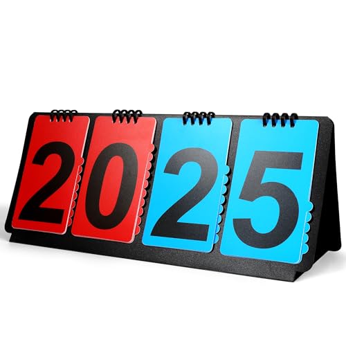 ShYeenei Scoreboard Score Flipper for Basketball/Baseball/Volleyball/Soccer/Softball, Portable Manual Flip Score Keeper with Detachable Numbers, 4-Digit Counter ProductsLogo