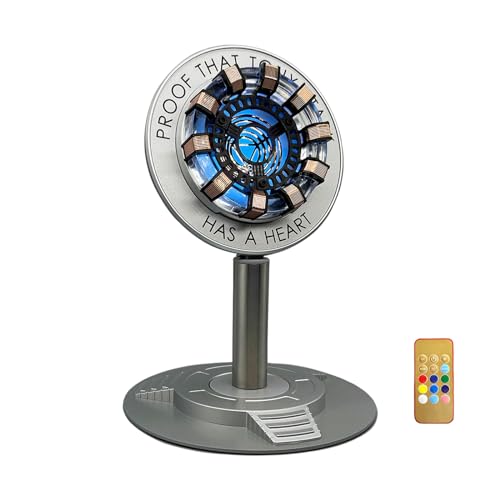 Moonacy Arc Reactor Light, Rechargeable Superhero Lamp, Multi-Color Cute Table Decor, Gifts for Him, Has A Heart(Touch/Remote). ProductsLogo