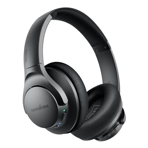 Soundcore Anker Life Q20 Hybrid Active Noise Cancelling Headphones, Wireless Over Ear Bluetooth Headphones, 60H Playtime, Hi-Res Audio, Deep Bass, Foam Ear Cups, Travel, Office, USB-C Charging ProductsLogo