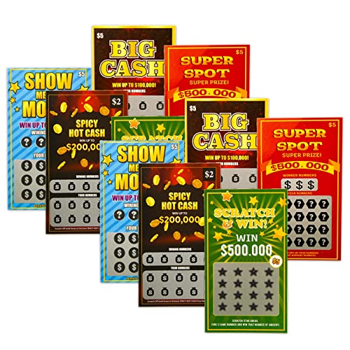 STOYKİS 10 Fake Lottery Tickets and Scratch Off Cards That Look - Winning $500K - $200K - $100K Lottery Ticket - Hilarious and Shocking Pranks -Prank Gag Fake Lottery Tickets Big Time Money ProductsLogo