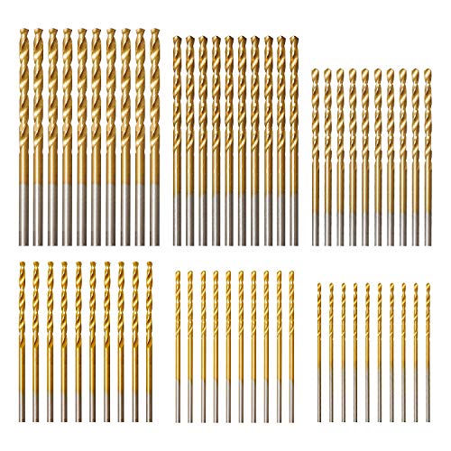 amoolo Titanium Drill Bit Set (60 pcs), Premium 4341 HSS Micro Drill Bits for Wood, Metal, Steel, Plastic, Aluminum Alloy, 3/64"-1/8" ProductsLogo