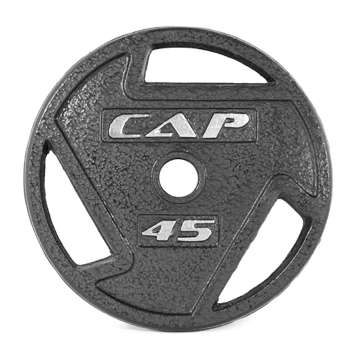 CAP Barbell 45 lb Olympic 2-Inch Cast Iron Grip Weight Plate – Single ProductsLogo