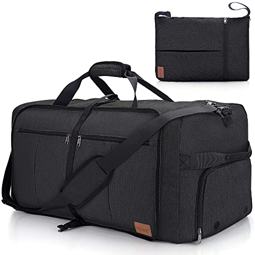 120L Foldable Collapsible Waterproof Travel Duffel Bag for Men and Women with Shoe Compartment ProductsLogo