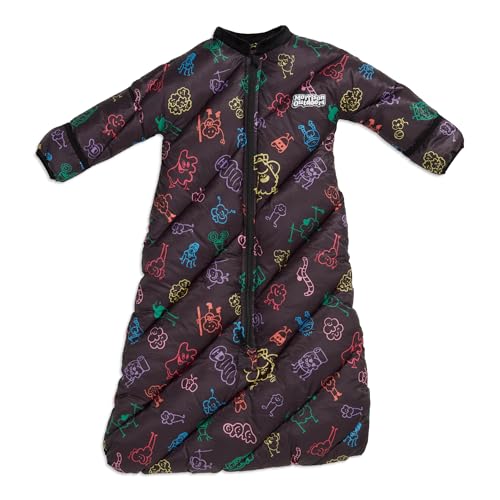 Morrison Outdoors Little Mo 40° Baby Sleeping Bag (6-18 Months) The Camping Sleeping Bag for Babies and Toddlers with Adjustable Open-and-Close Cuffs and Thick, Lofty Insulation. (Black Rainbow) ProductsLogo