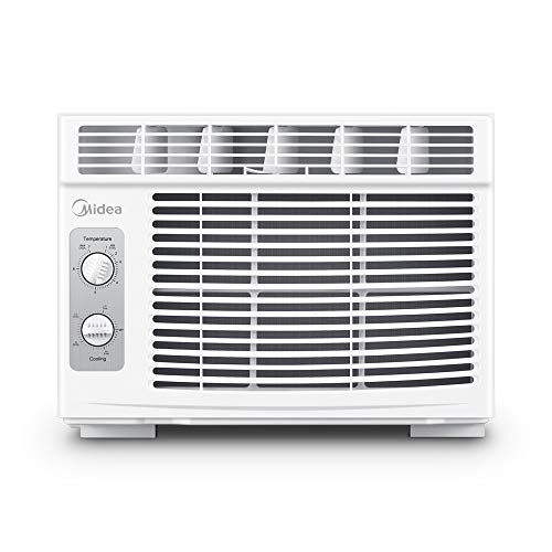 Midea 5,000 BTU EasyCool Small Window Air Conditioner - Cool up to 150 Sq. Ft. with Easy-to-Use Mechanical Controls and Reusable Filter, Perfect for Small Bedroom, Living Room, Home Office ProductsLogo