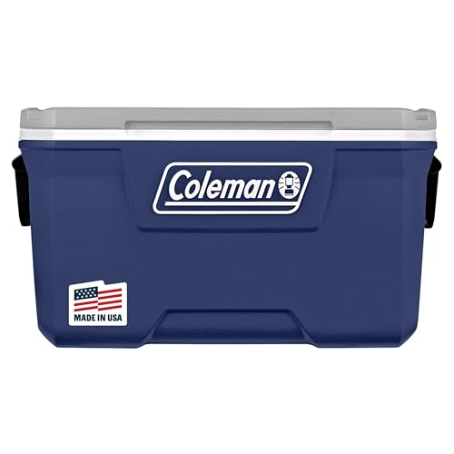 Coleman Classic Series Insulated Portable Cooler, Leak-Resistant Outdoor Hard Cooler Keeps Ice up to 5 Days, 52/70/120/150 Quart ProductsLogo