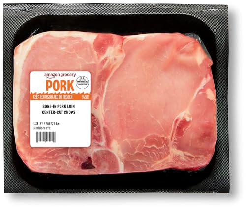 Amazon Grocery, Pork Loin Center-Cut Chops, Bone-In, Weight Varies ProductsLogo