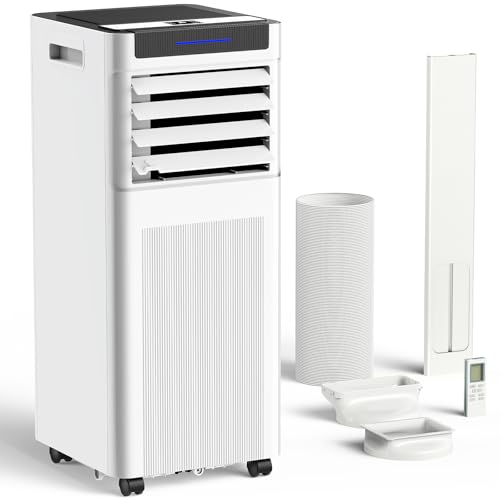 Portable Air Conditioners, 10000 BTU Portable AC up to 450 Sq.Ft, 3 in 1 AC Unit with Cool, Dehumidifier & Fan Modes, Remote Control & 24H Timer, AC Unit for Bedrooms, Living Rooms & Apartments ProductsLogo