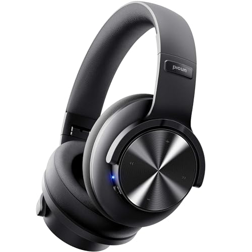 Picun B8 Bluetooth Headphones, 120H Playtime Headphone Wireless Bluetooth with 3 EQ Modes, Low Latency, Hands-Free Calls, Over Ear Headphones for Travel Home Office Cellphone PC Black ProductsLogo