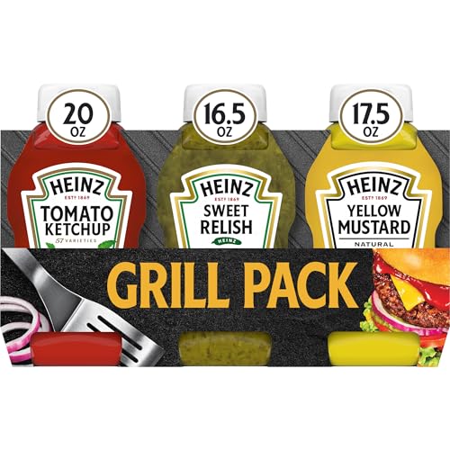 Heinz Tomato Ketchup, Sweet Relish & Yellow Mustard Grill Pack, 3 ct Pack ProductsLogo