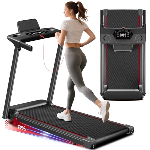 Treadmill with Incline 3-in-1 Portable Treadmills for Home Small, Incline Walking Pad Treadmill with Handle Bar, Walking Pad Foldable with 3.0HP Quiet Brushless, LED Dispay, 300LBS Capacity ProductsLogo