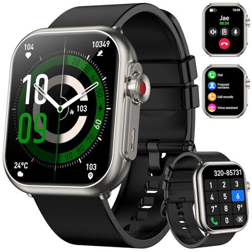 Smart Watch for Men Women, 1000 mAh 100 Day Battery Life, 1.85" Fitness Tracker Bluetooth Call/Make Calls, IP68 Waterproof, 120+ Sport Modes, 24/7 Heart Rate/Sleep Monitor Fitness Watch, iOS/Android ProductsLogo