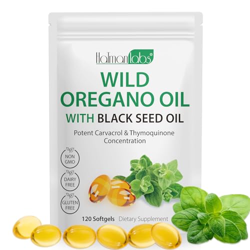 Tooffi Oil of Oregano Softgels,Oregano Oil Capsules Organic,2-in-1 6000mg Oil of Oregano with Black Seed Oil 200mg,Oregano Oil with Black Seed Oil Softgels,120 Softgel Capsules ProductsLogo