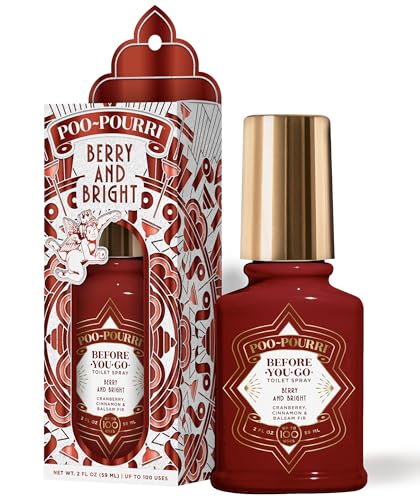 Poo-Pouri Before-You-Go Holiday Toilet Spray, Berry and Bright, 2 Fl Oz - Cranberry, Cinnamon and Balsam Fir ProductsLogo