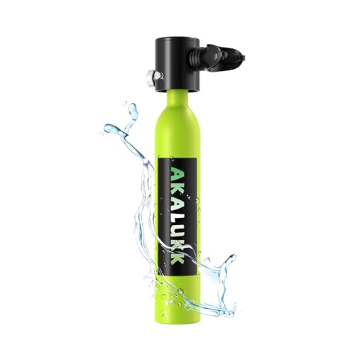 Akalukk Mini Scuba Tank, Portable 0.5L Diving Tank, Reusable Diving Cylinder, Scuba Diving Equipment for Underwater Breathing Training ProductsLogo